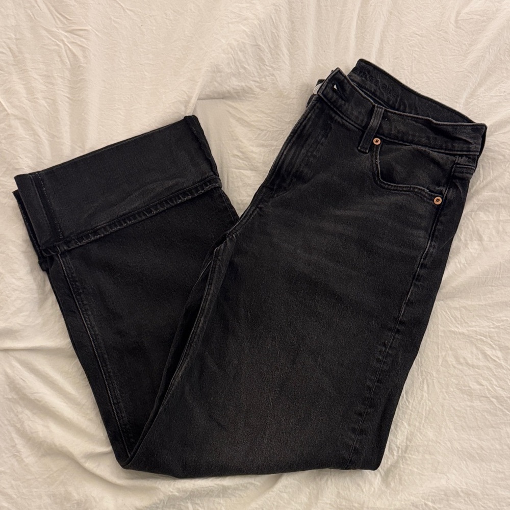 Wide Black Denim Jeans